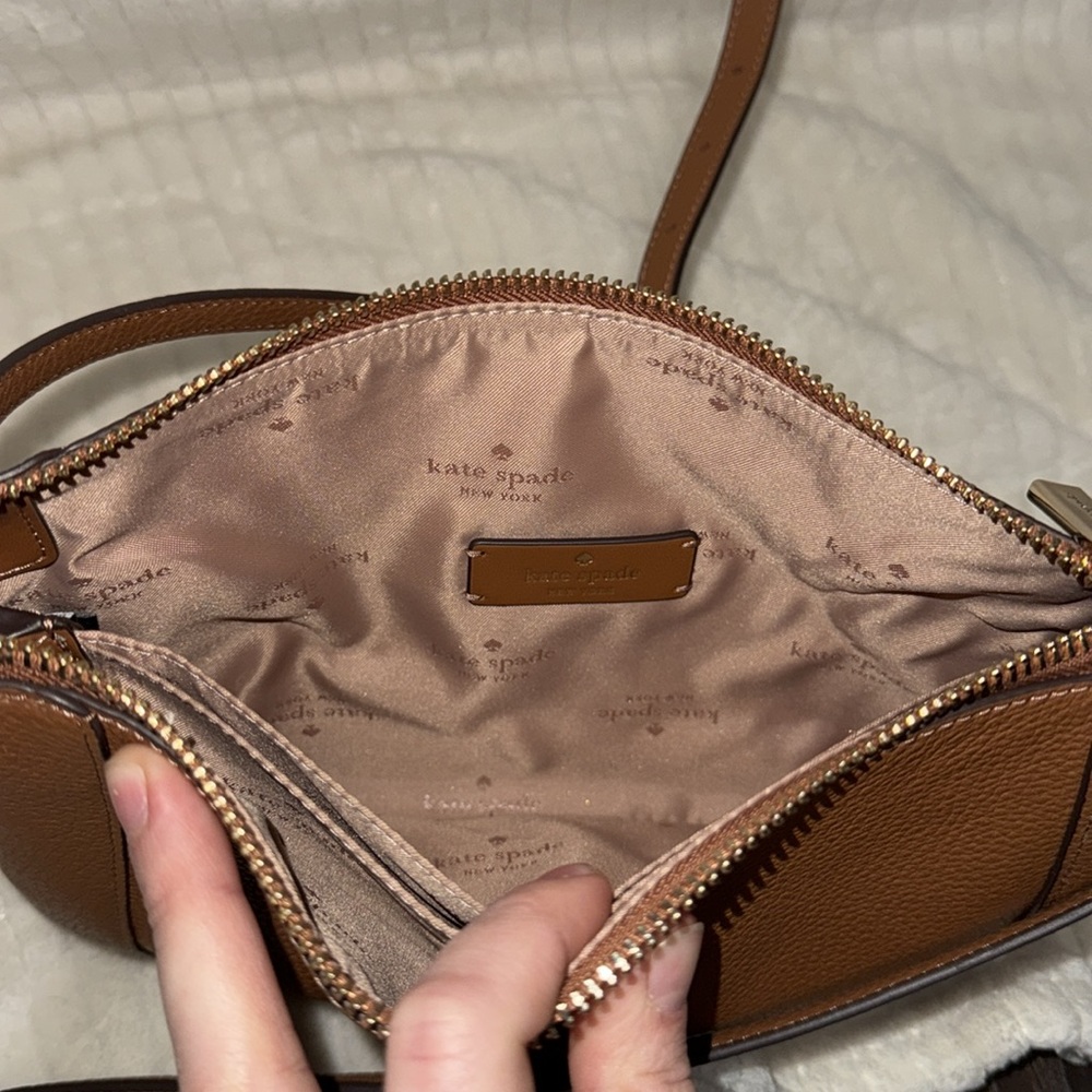 Kate Spade Warm Ginge Pebbled Leather Crossbody Bag - Picture 12 of 14